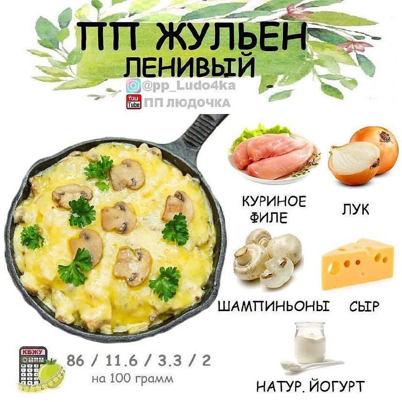 Рецепт куриного жульена с грибами и сыром